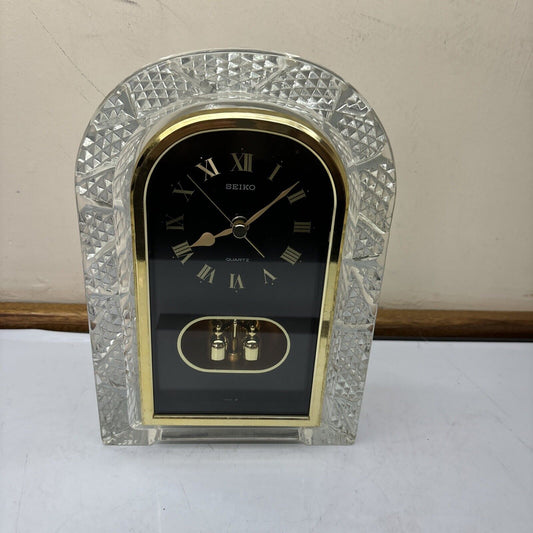 Seiko Quartz Glass Clock Table QZ401S