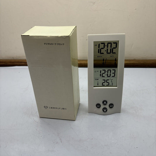 MUFG Table Transparent Clock Alarm *Never Used*