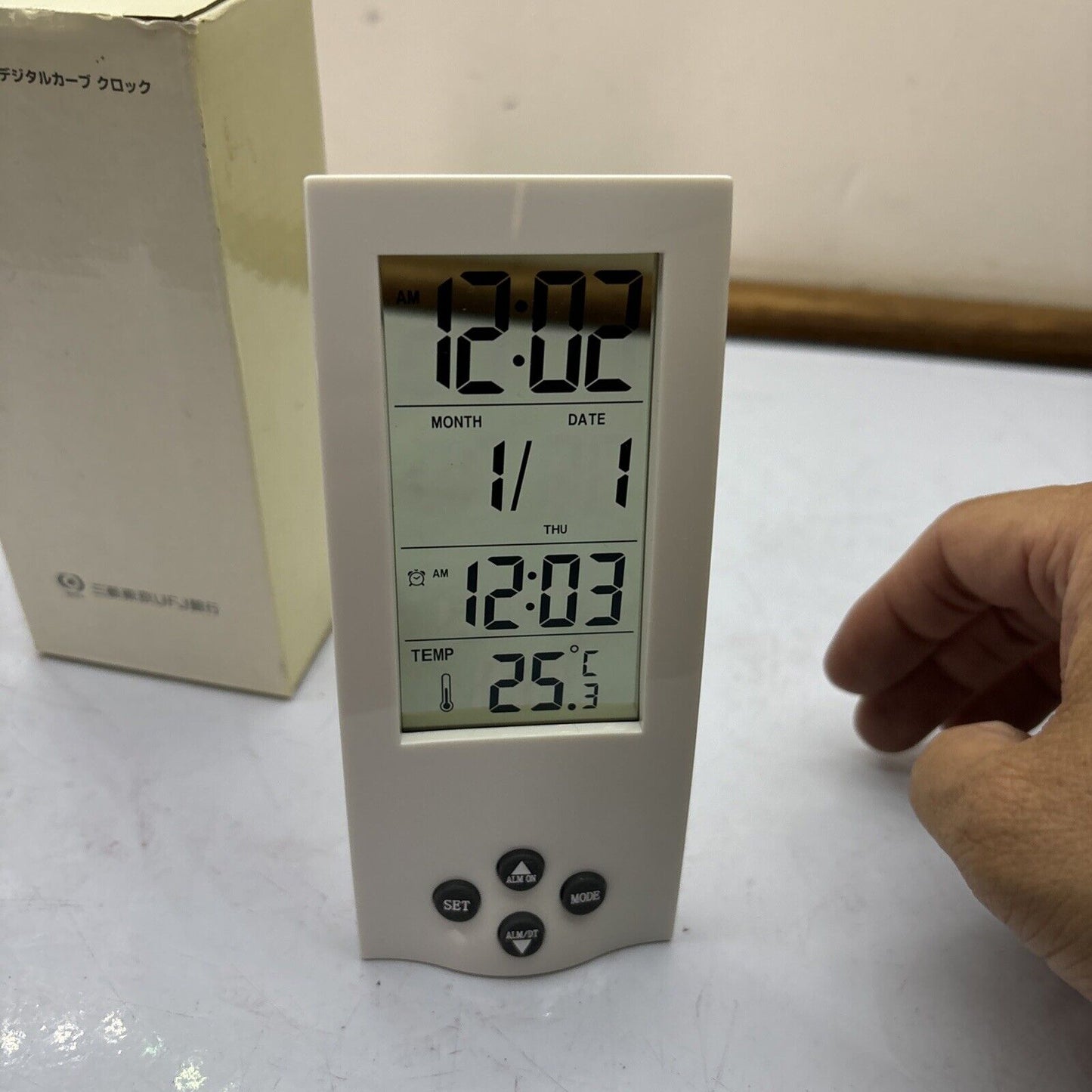 MUFG Table Transparent Clock Alarm *Never Used*