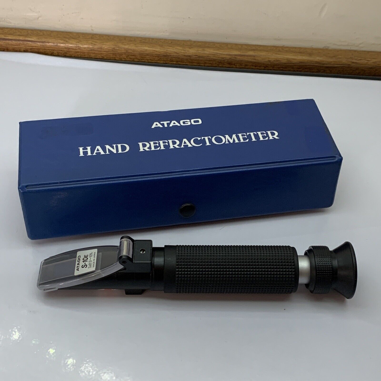 Hand Refractorometer Atago Hand Refractometer S-10E Salt 0-10% Made In Japan Mint Condition ...