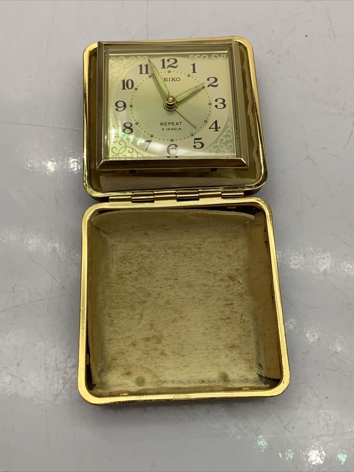 3x Seiko 2 Jewels Windup Pocket Clocks 60's Made In Japan *For Parts Or Repair*