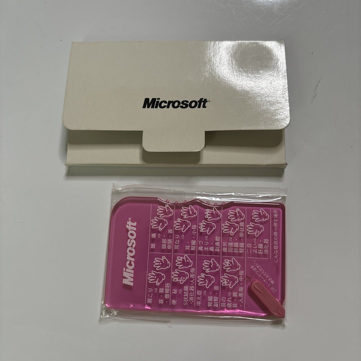 Microsoft Acupressure Hand Reflexology Card つぼカード Promotional Item *Never Used*
