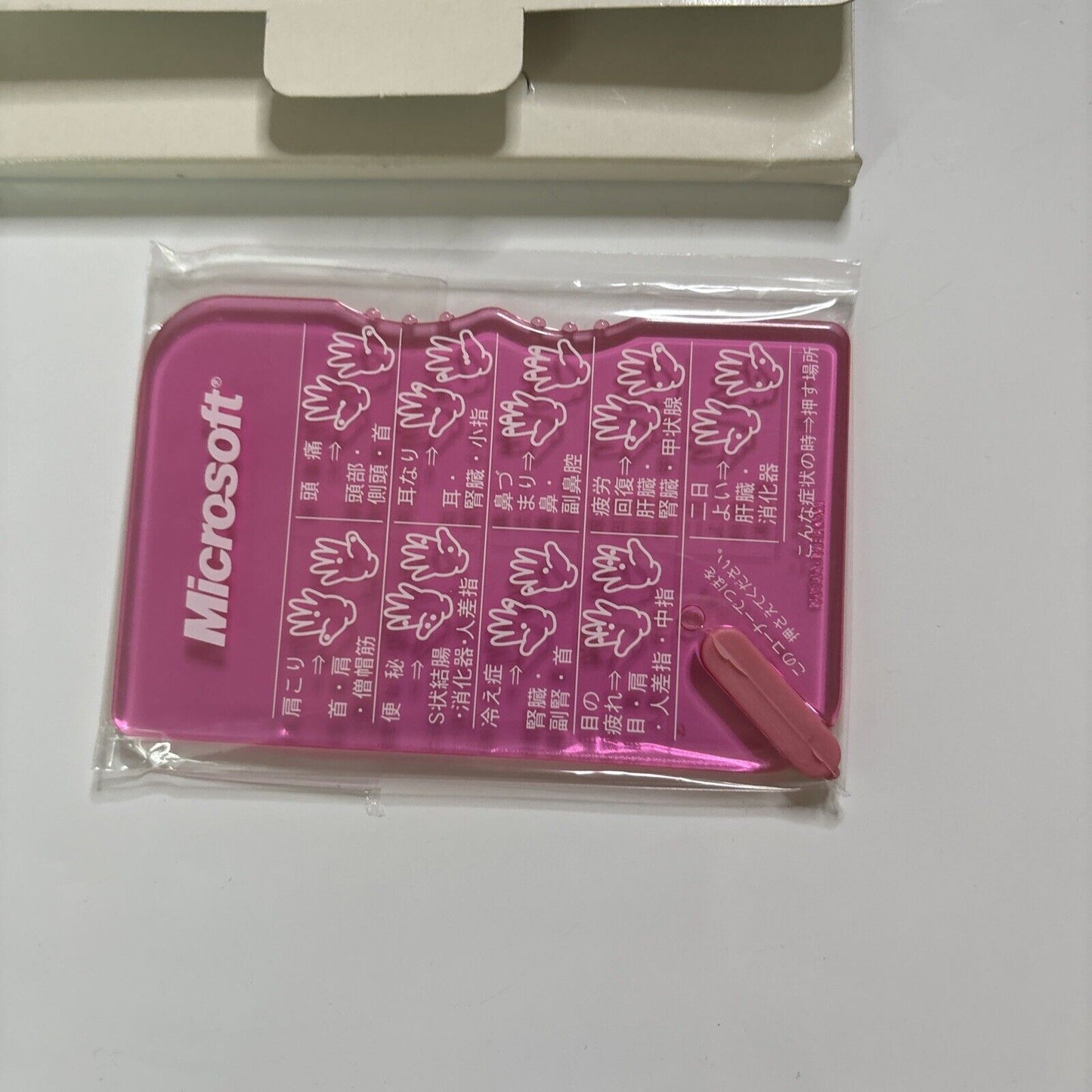 Microsoft Acupressure Hand Reflexology Card つぼカード Promotional Item *Never Used*