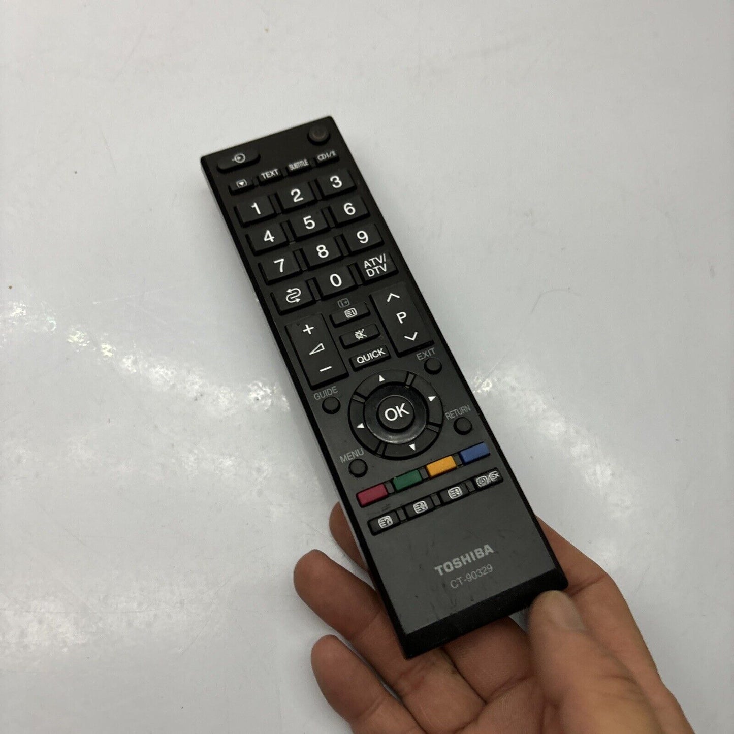 Genuine Toshiba CT-90329 Remote Control *Missing Battery Lid* – Retro Unit image.