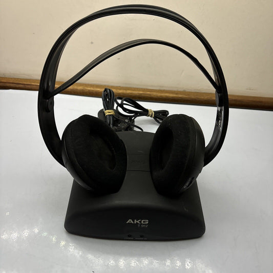 AKG T912 Wireless Headphone System RF *Works But Requires Battery Replacement*