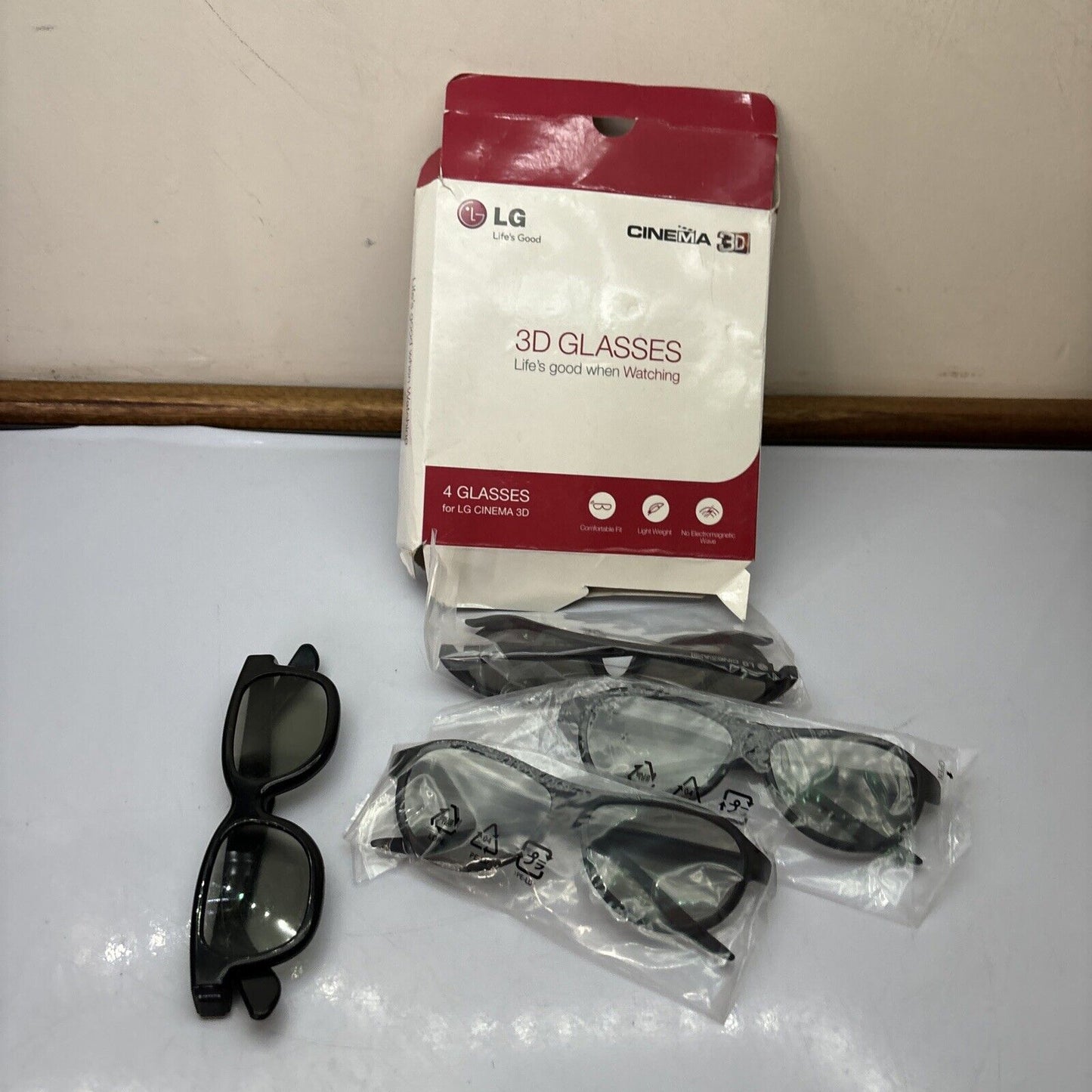 4x 3D Glasses For LG Cinema 3D AG-F310