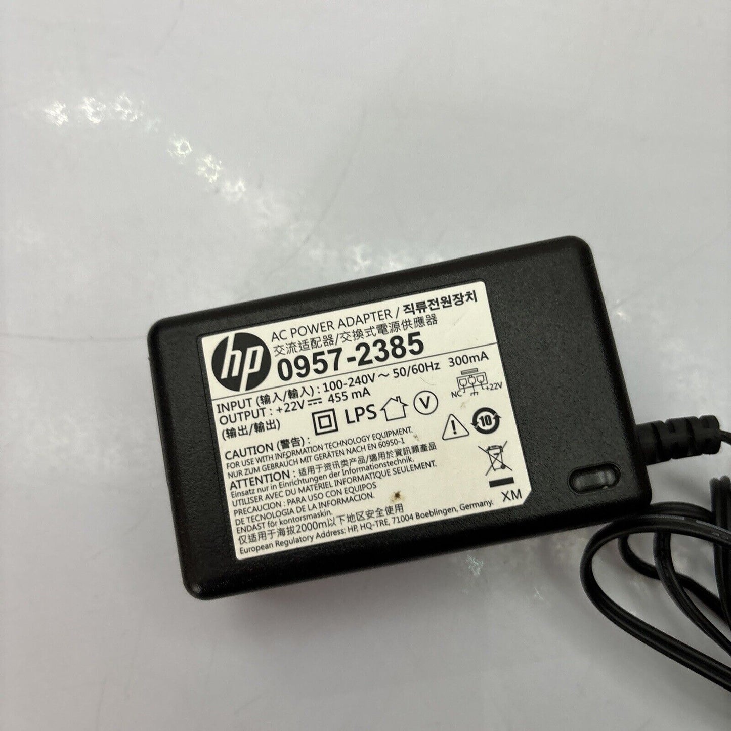 Genuine HP 0957-2385 AC Adapter 22V 455mA