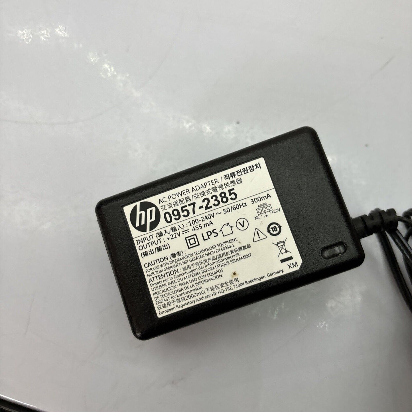 Genuine HP 0957-2385 AC Adapter 22V 455mA