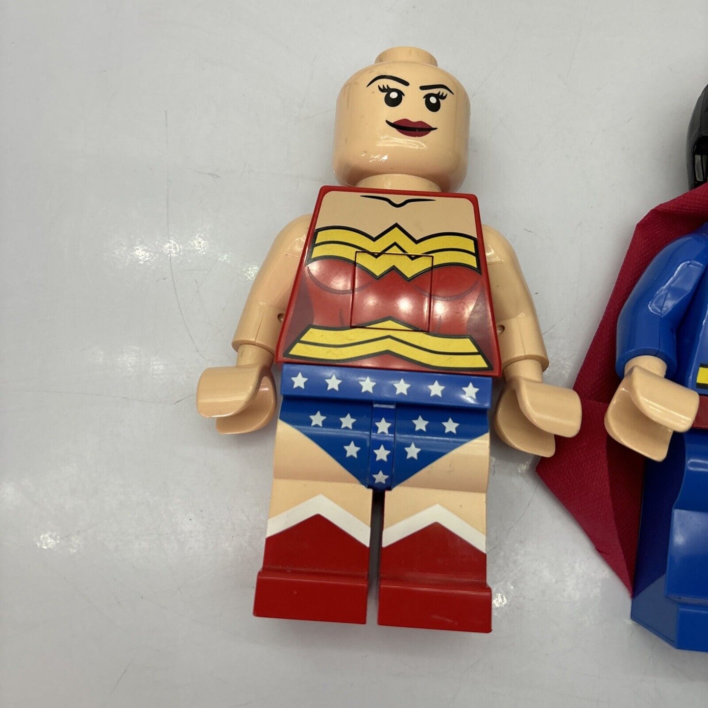 Superman & Wonder Woman Lego 7.5" 2014 Figure Lights Up