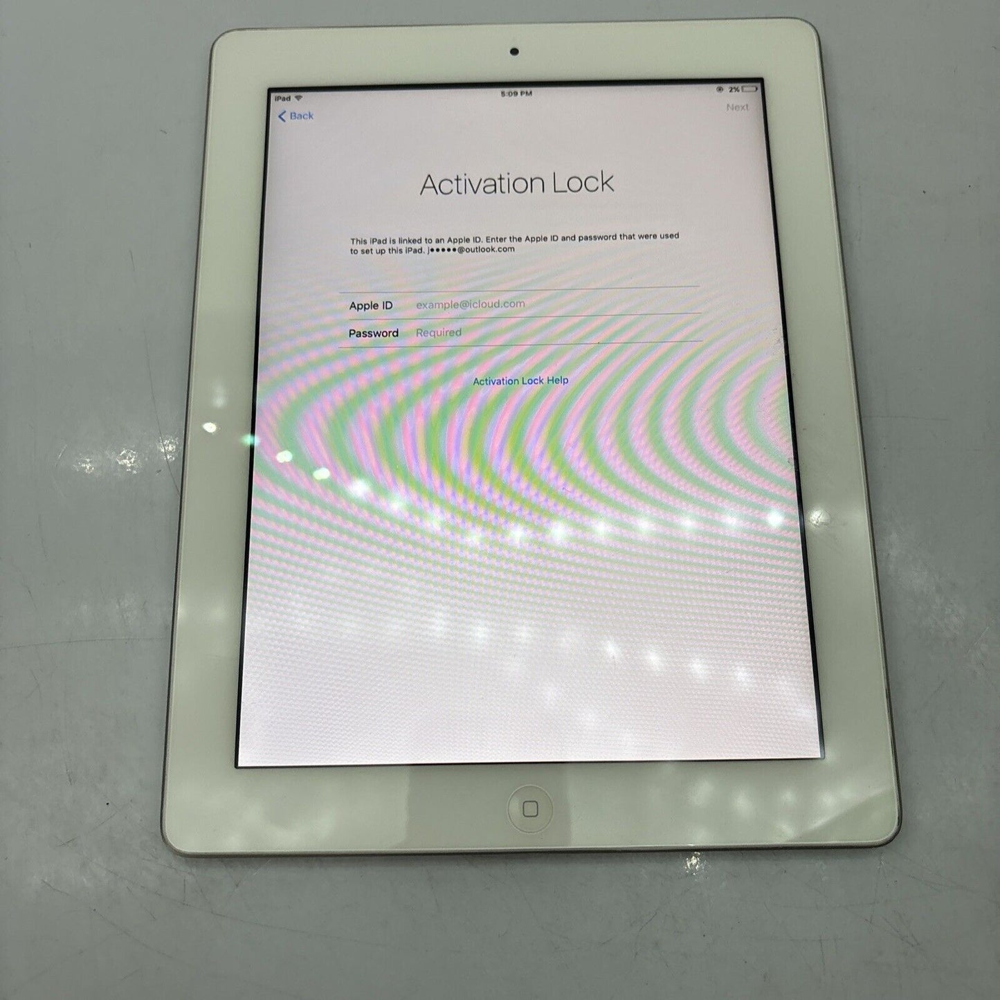 Apple iPad 2 16gb A1395 *Locked - for parts or repair*