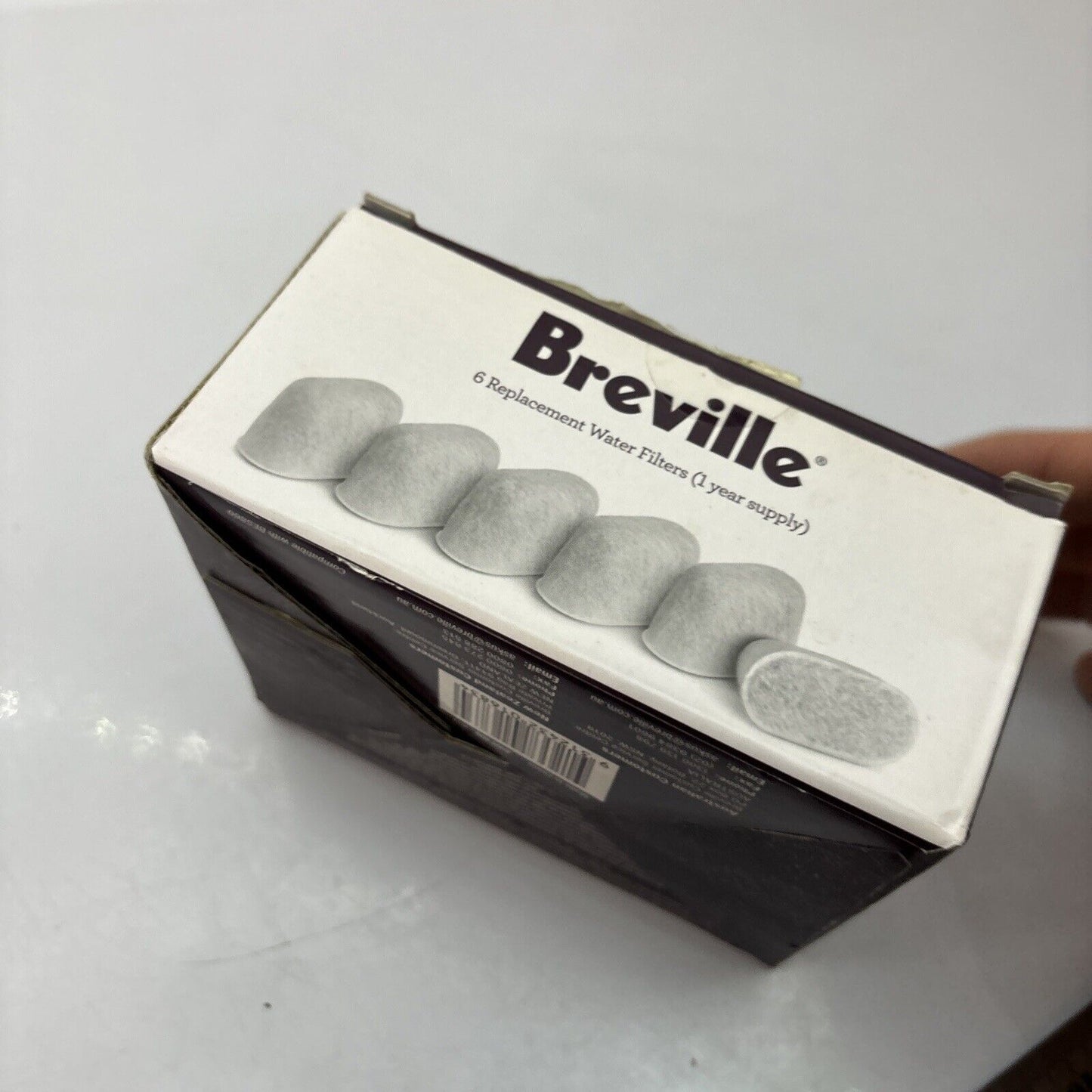 Breville Charcoal Water Filters for Espresso Machines - Pack of 6 Filters BWF100