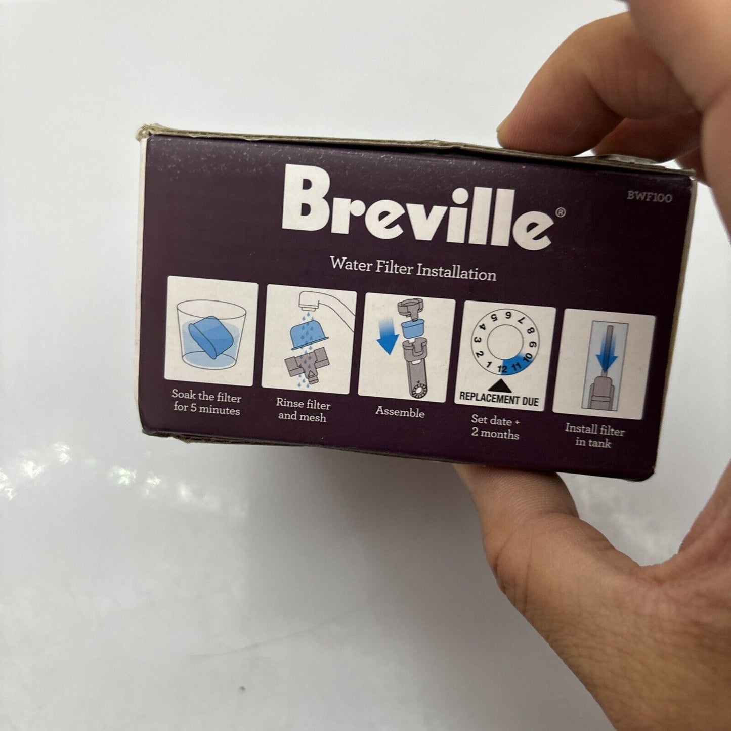 Breville Charcoal Water Filters for Espresso Machines - Pack of 6 Filters BWF100