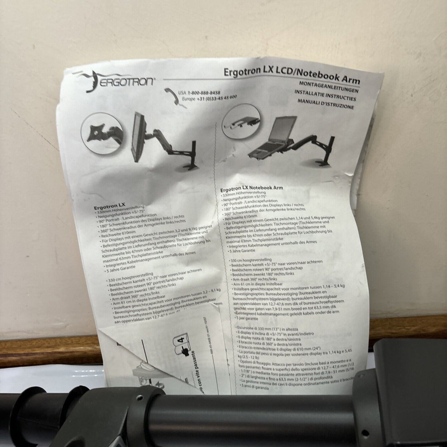 Ergotron LX LCD Notebook Arm *Never Used*