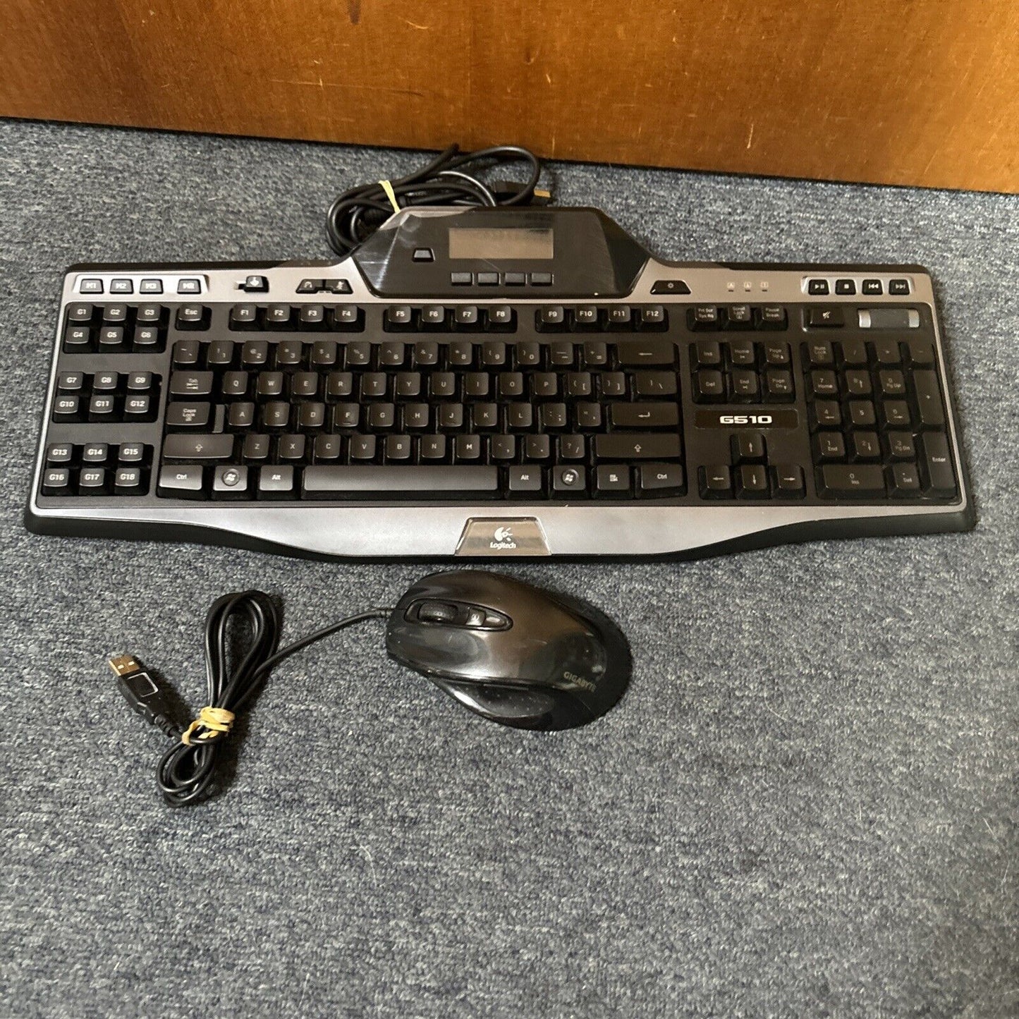 Logitech G510 Gaming Wired Keyboard USB Y-U0010 & Gigabyte GM-M6880 USB Mouse