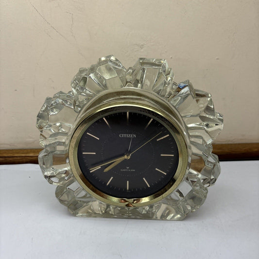 Citizen Glass Quartz Clock 4RE635 *Not Working - For Parts Or Repair*