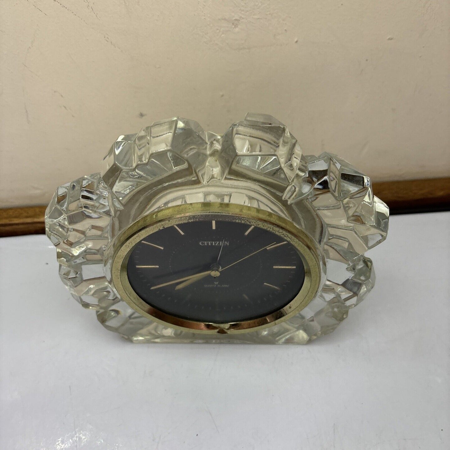Citizen Glass Quartz Clock 4RE635 *Not Working - For Parts Or Repair*