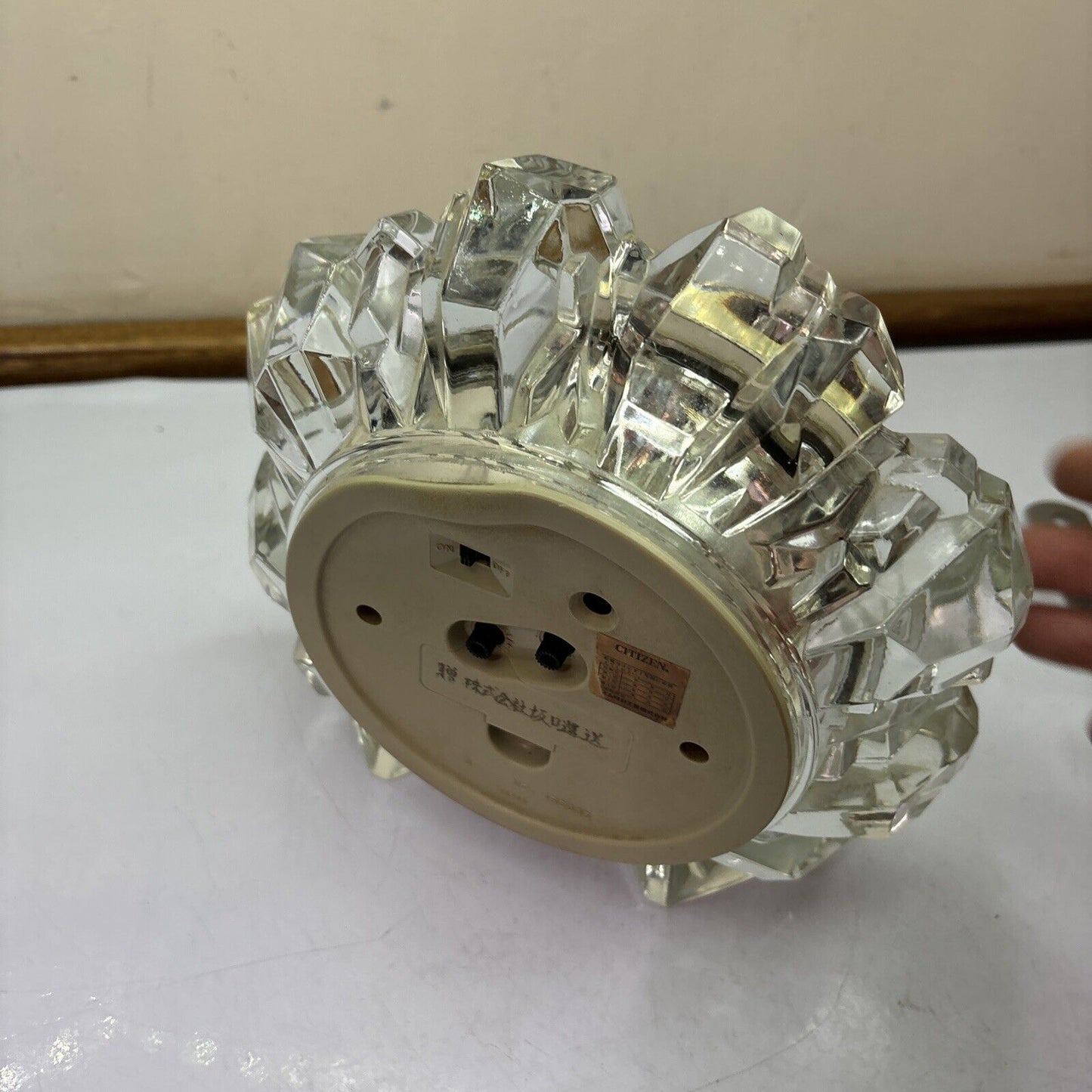 Citizen Glass Quartz Clock 4RE635 *Not Working - For Parts Or Repair*