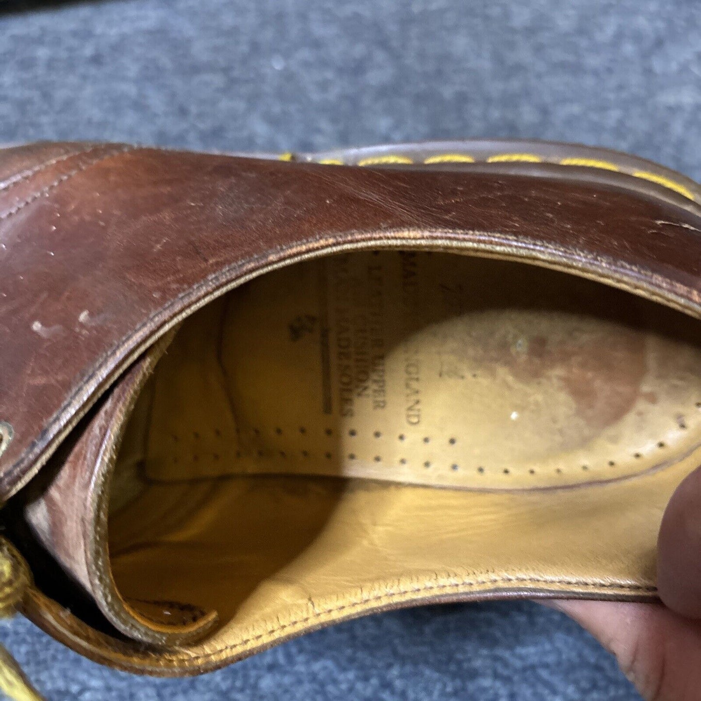 Vintage Dr. Martens Brown Leather Mens Shoes UK Size 6 1461 TA1461Z