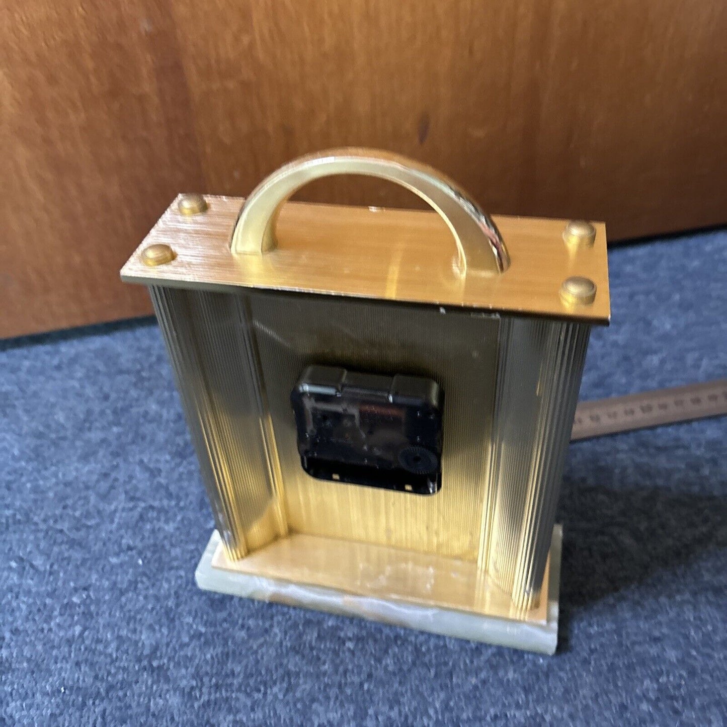 Seiko Emblem Marble Table Clock HW446G