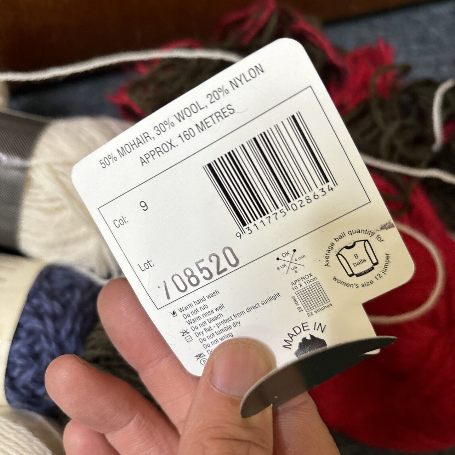 5x Yarn Mix - Merino Wool, Alpaca Peru, Wool, Mohair