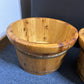 2x Large Wooden Buckets That Can Hold Water Or For Plants