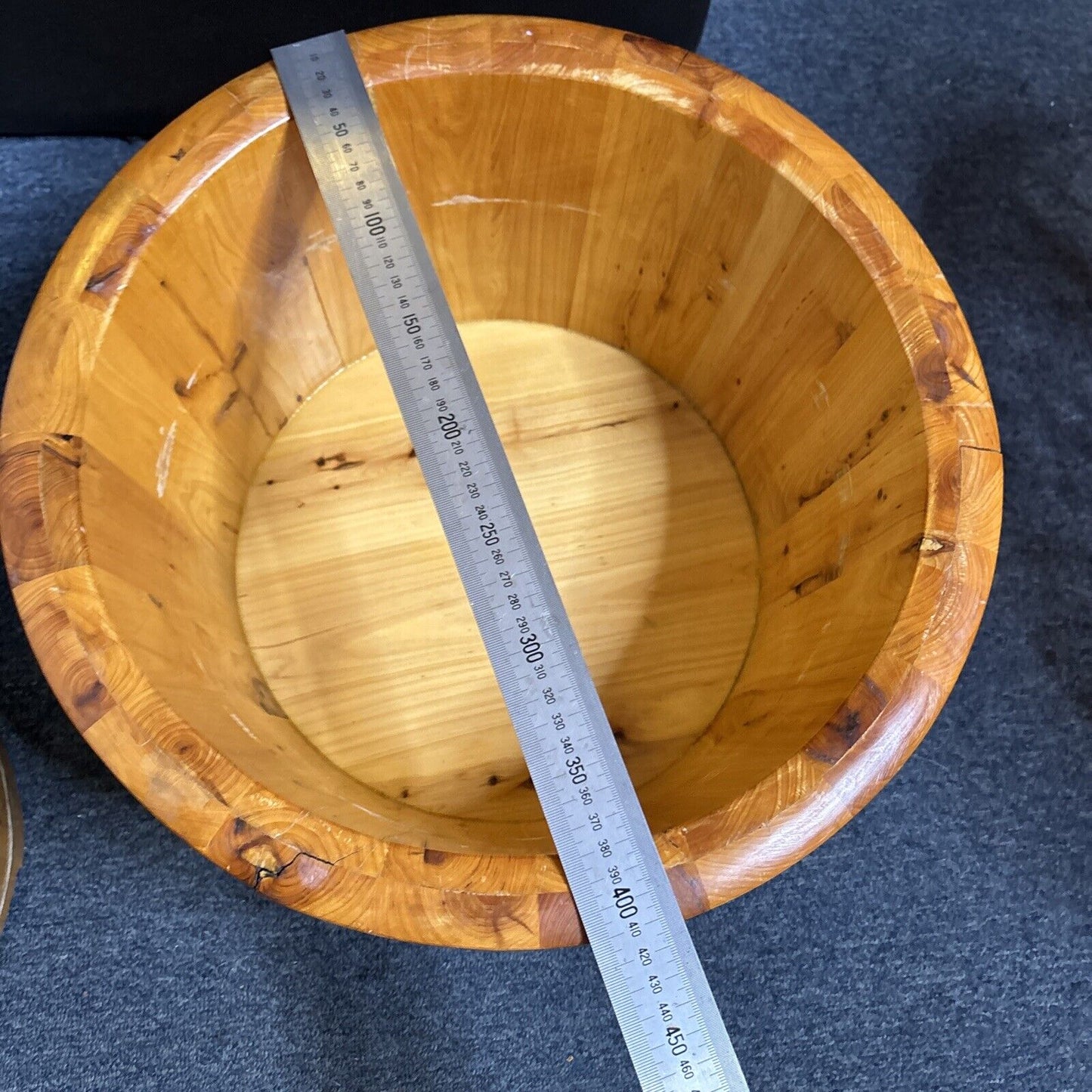 2x Large Wooden Buckets That Can Hold Water Or For Plants