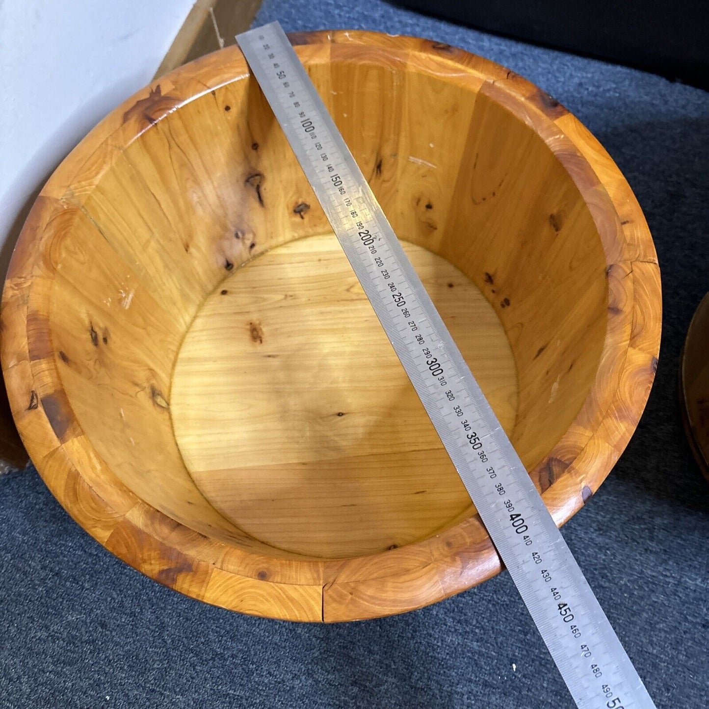 2x Large Wooden Buckets That Can Hold Water Or For Plants