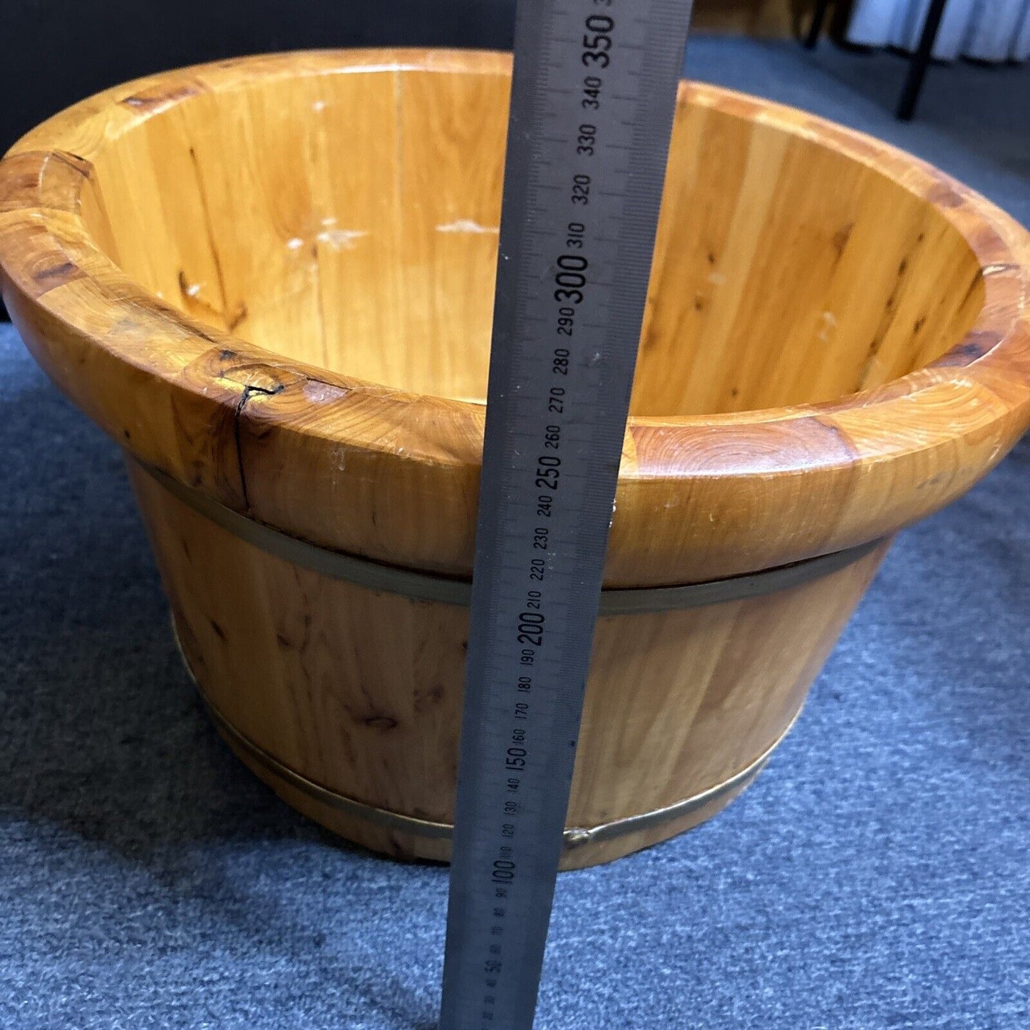 2x Large Wooden Buckets That Can Hold Water Or For Plants