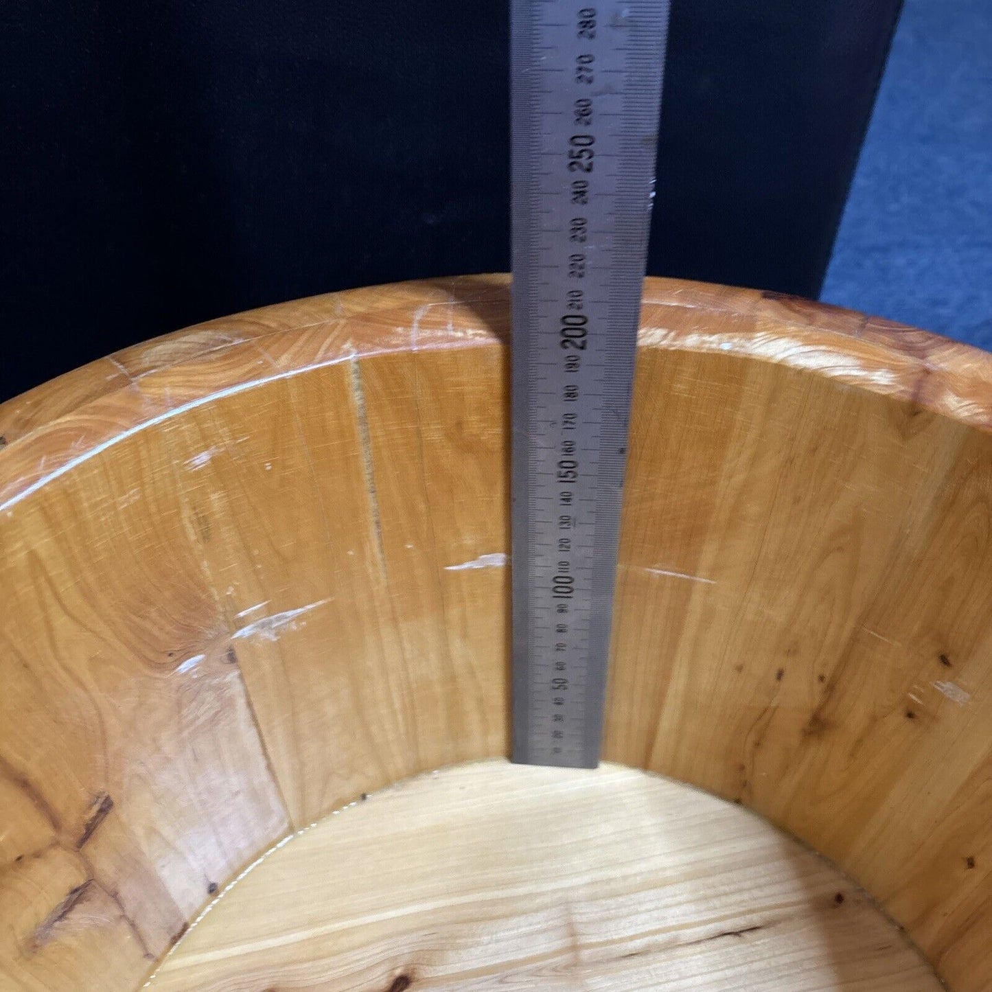 2x Large Wooden Buckets That Can Hold Water Or For Plants