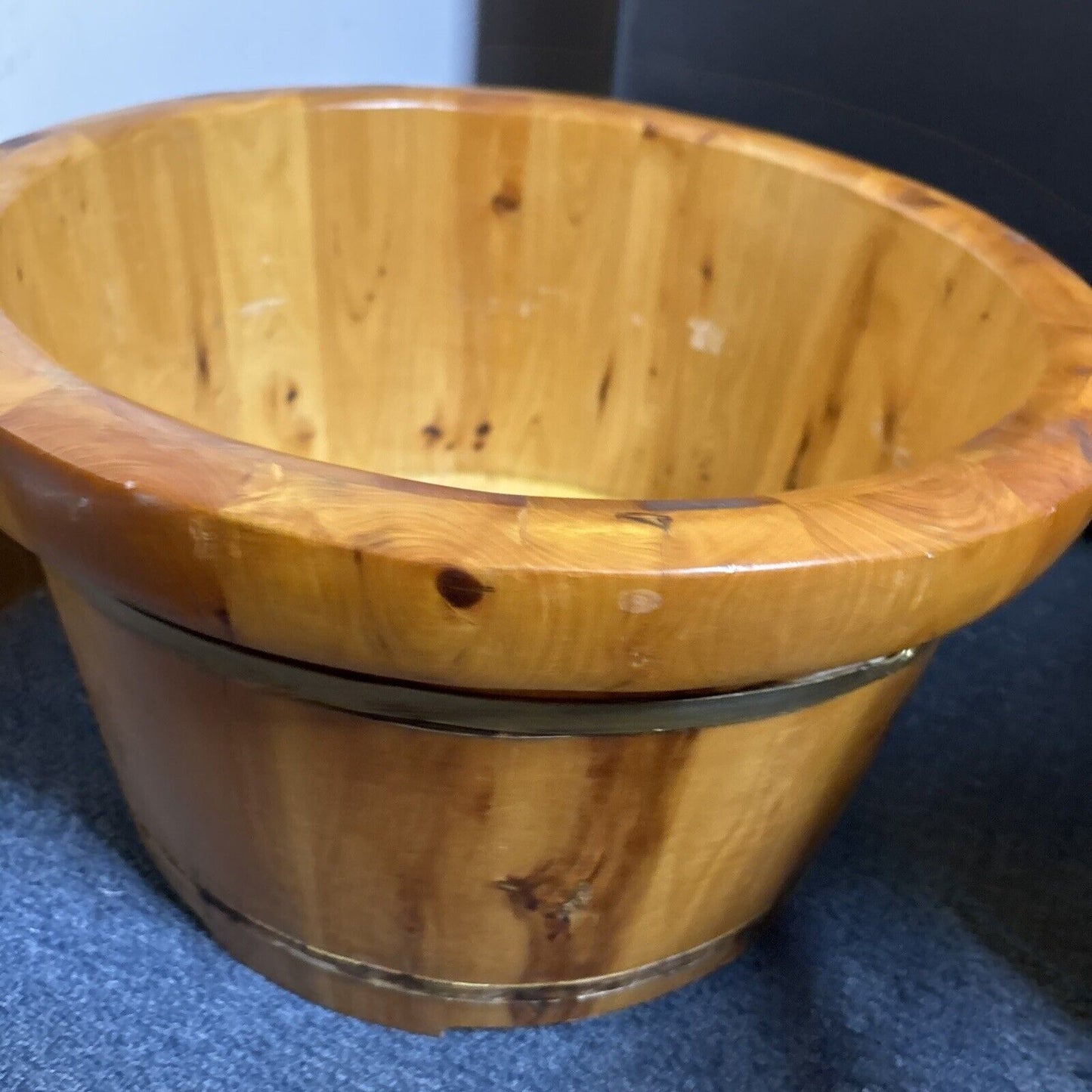 2x Large Wooden Buckets That Can Hold Water Or For Plants