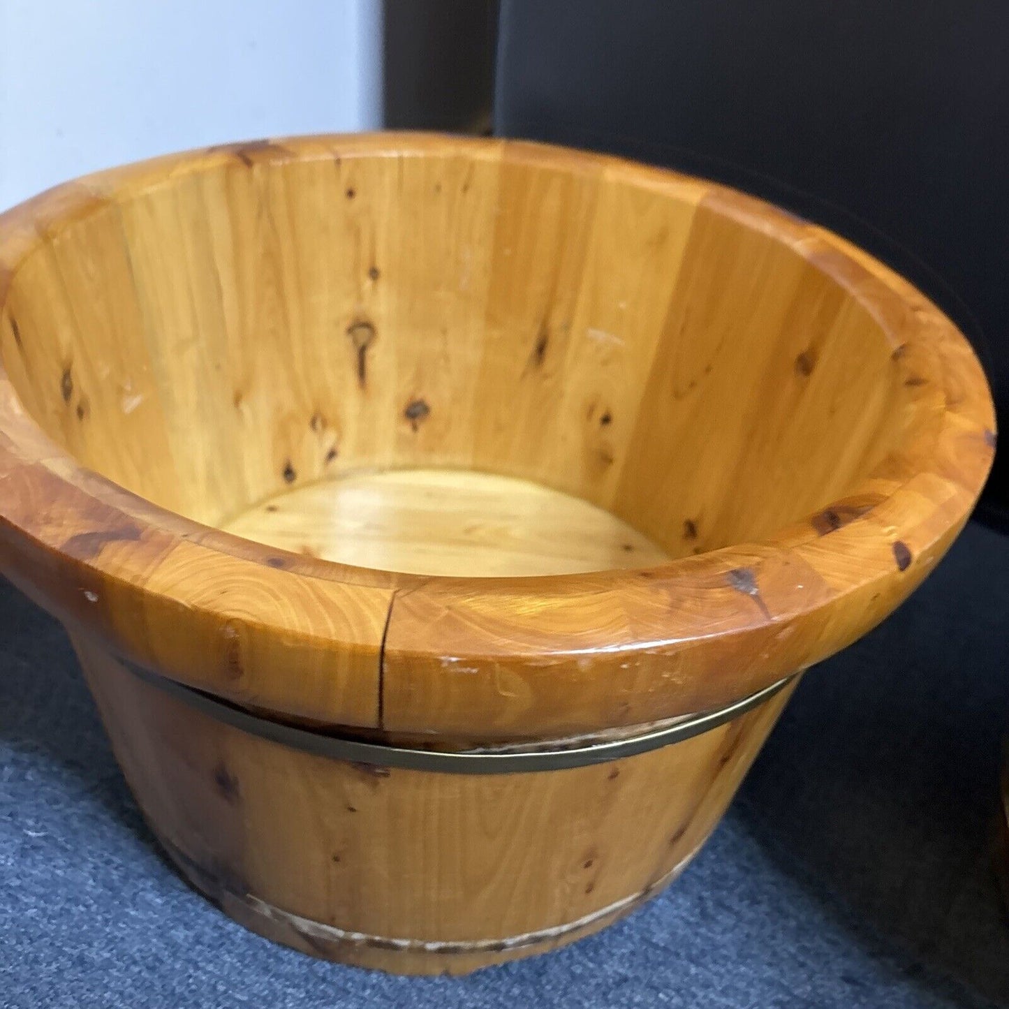 2x Large Wooden Buckets That Can Hold Water Or For Plants