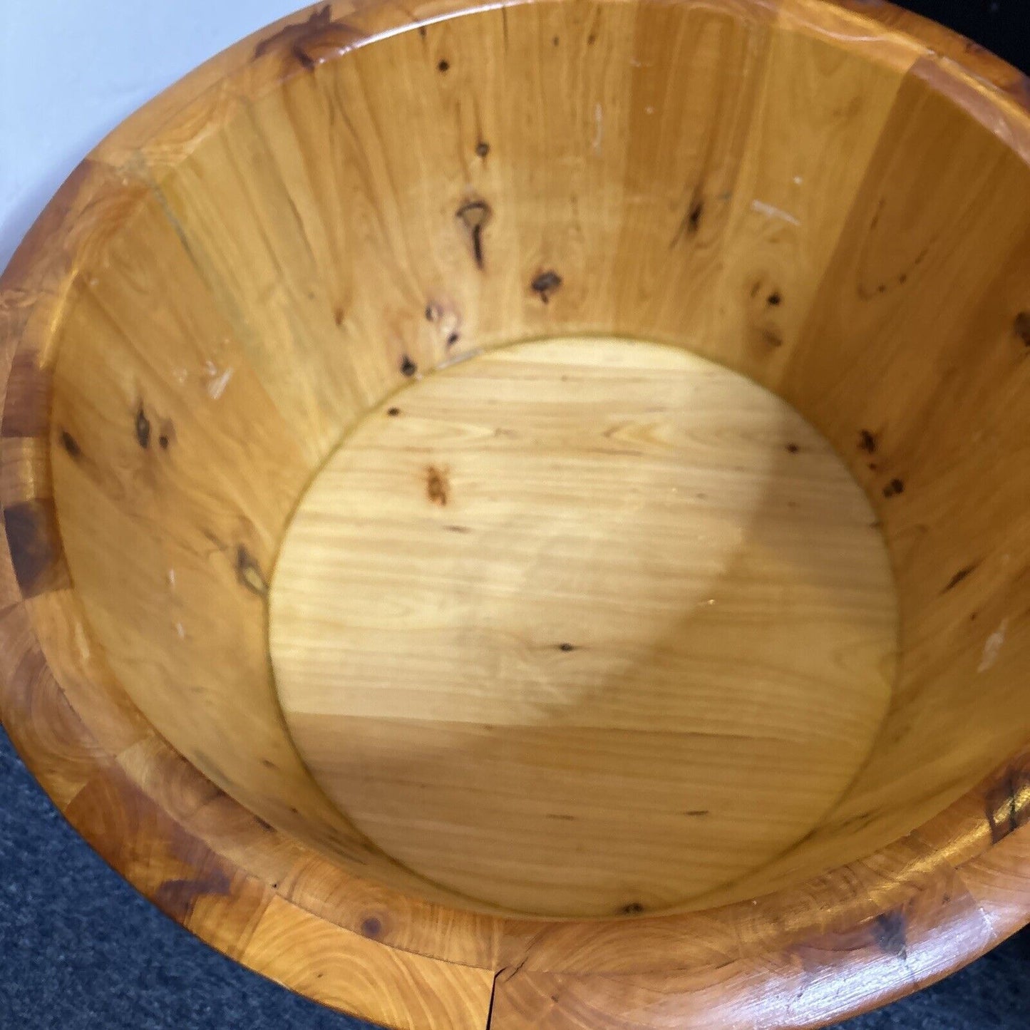 2x Large Wooden Buckets That Can Hold Water Or For Plants