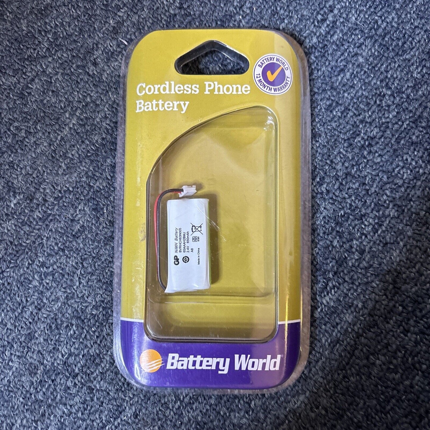 Battery World CTB96 - 2.4V NIMH CORDLESS PHONE BATTERY *New Sealed*