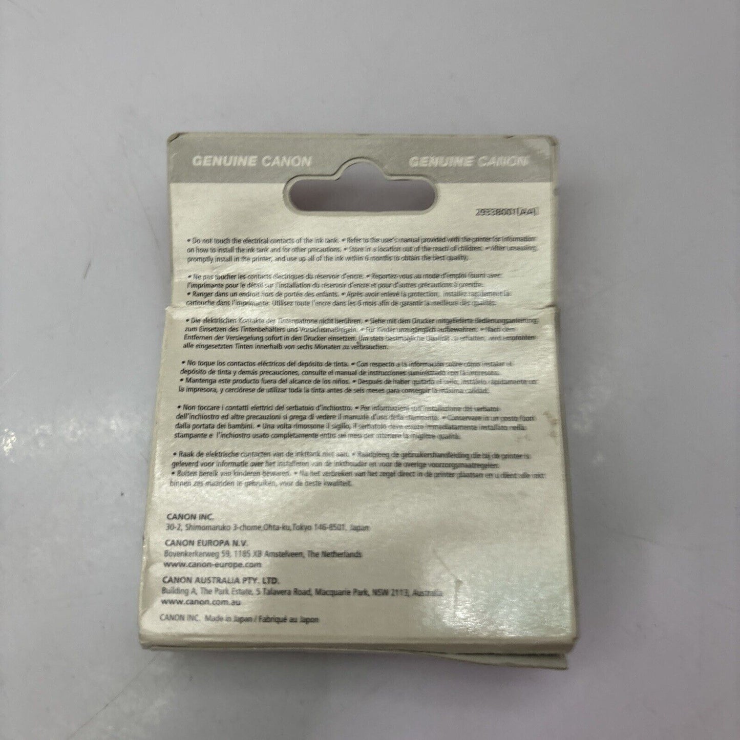 Canon 521 CLI-521BK Black Ink Cartridge *New Sealed*