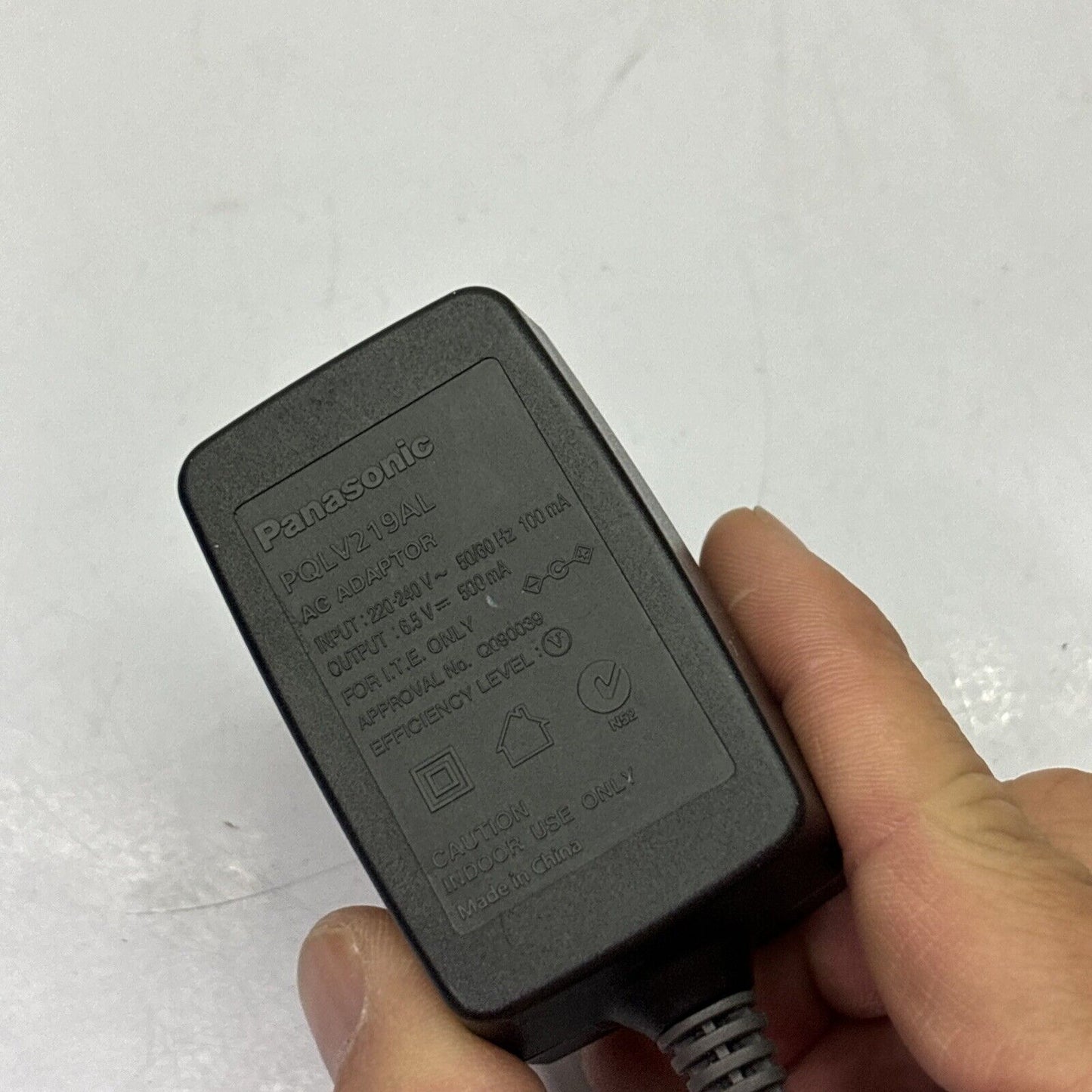 Genuine Panasonic PQLV219AL AC Adapter 6.5V 500mA