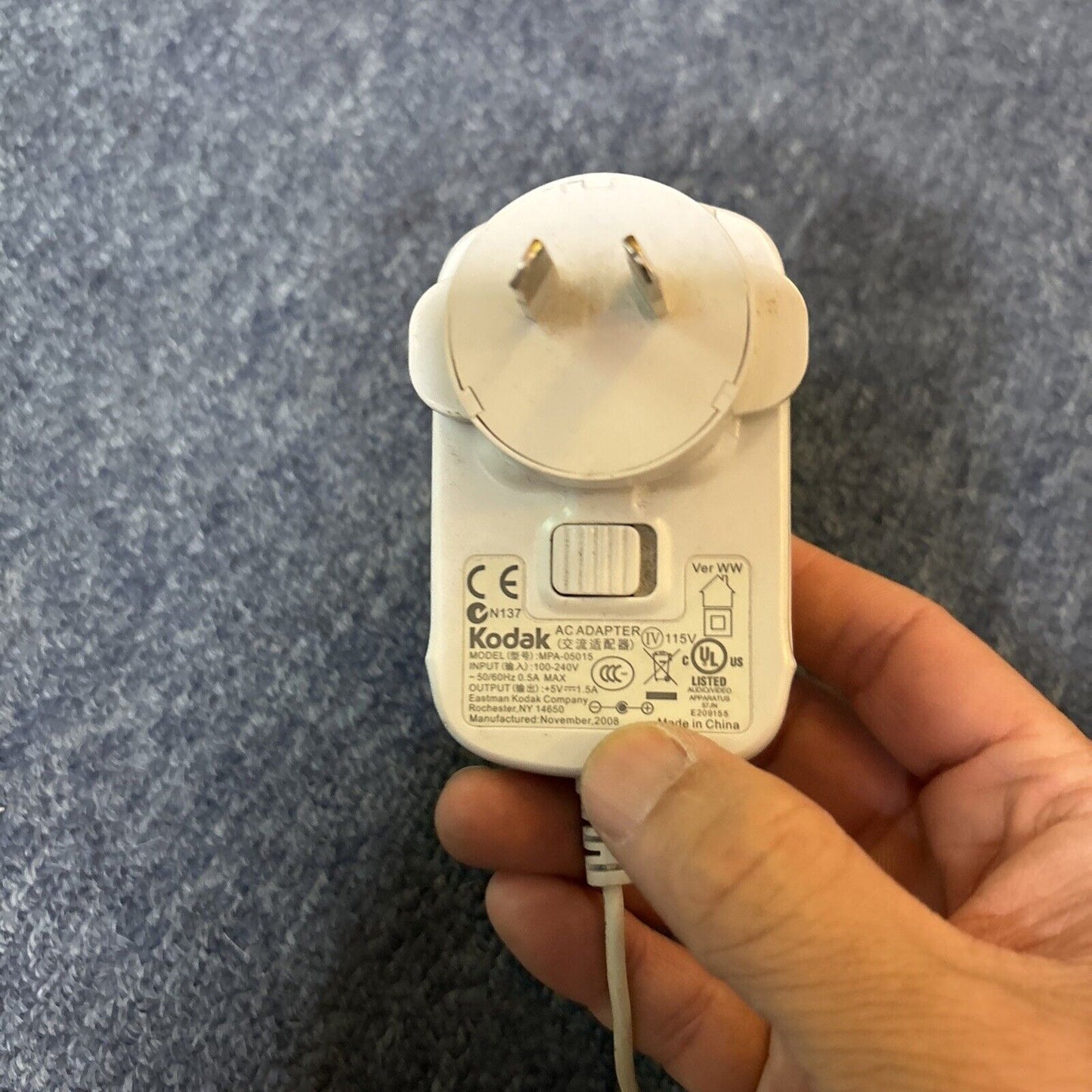 Genuine Kodak AC Adapter MPA-05015 5V 1.5A