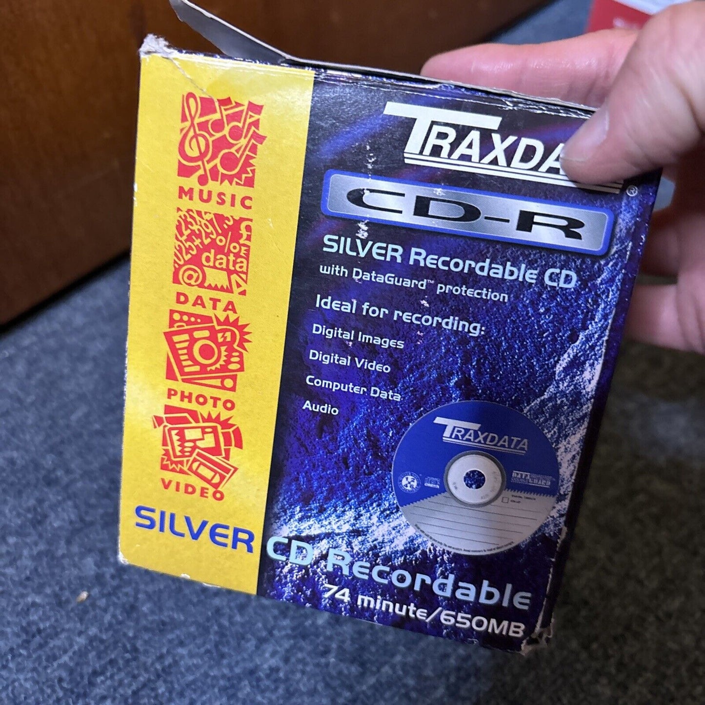 Traxdata 10x CD-R Silver Blank Cd Recordable 74 Minute 650mb *New*