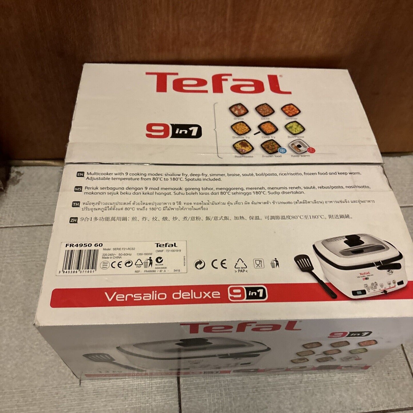 Tefal Versalio Deluxe 9 In 1 Multi Cooker Series F21-RCS2 *Never Used*