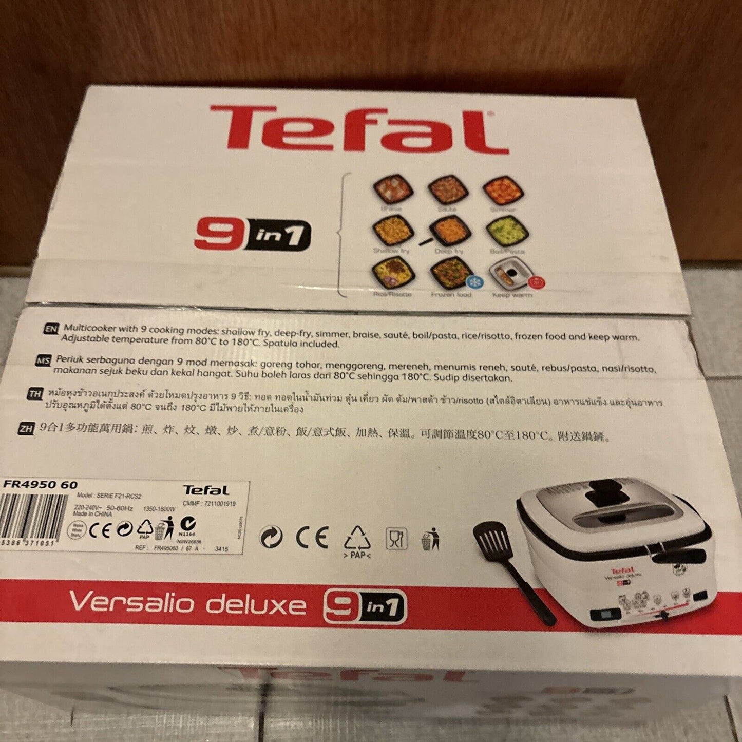 Tefal Versalio Deluxe 9 In 1 Multi Cooker Series F21-RCS2 *Never Used*