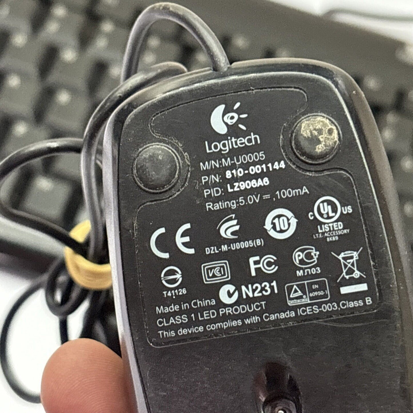 Logitech Ultra Flat Keyboard USB & Logitech USB Mouse Y-BP62A M-U0005