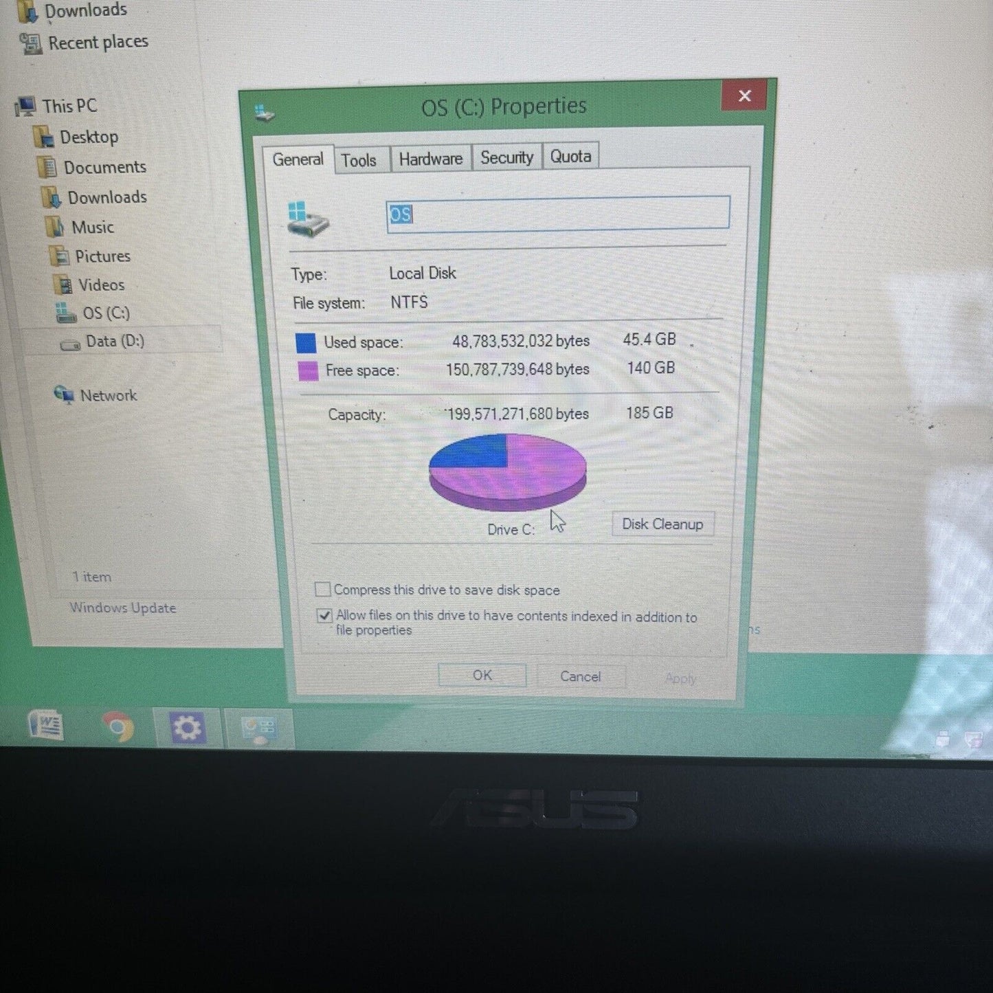 ASUS x451C Laptop Intel 2117U 4gb RAM 400gb HDD DVD *Needs Battery Replacement*