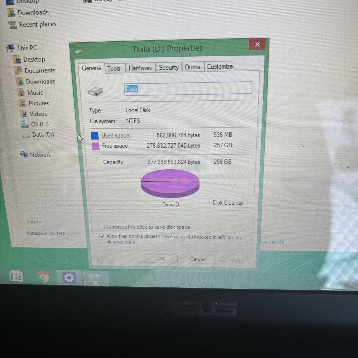 ASUS x451C Laptop Intel 2117U 4gb RAM 400gb HDD DVD *Needs Battery Replacement*