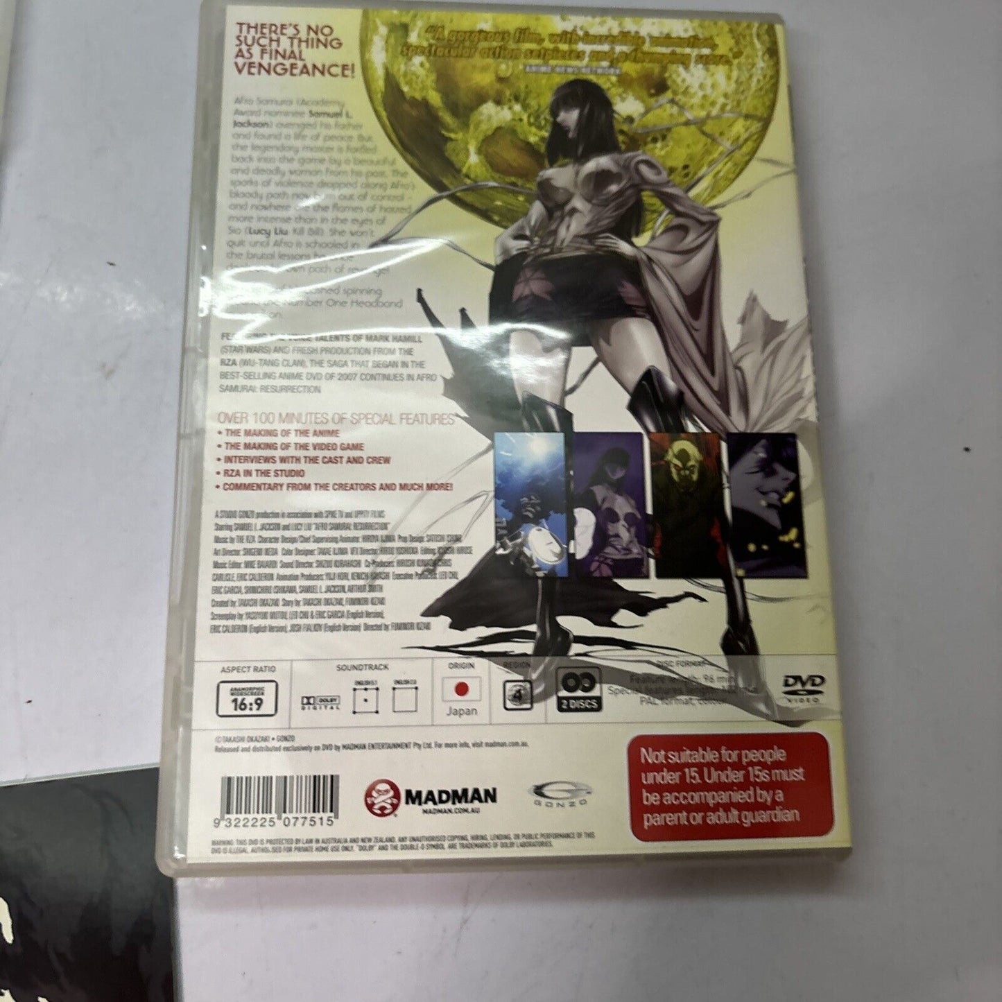 Afro Samurai - The Complete Murder Sessions (DVD, 2008, 3-Disc) Region 4
