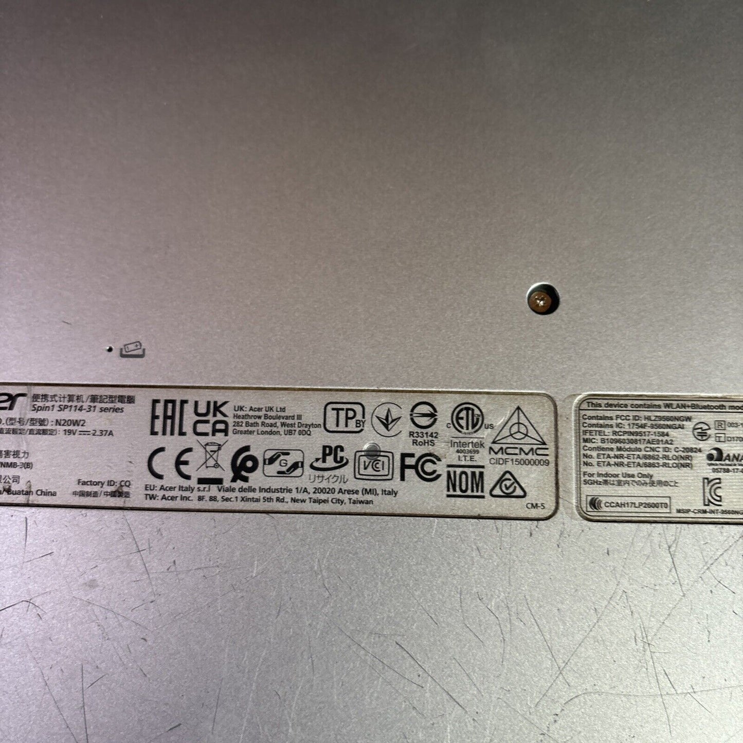 Acer Spin 1 2-in-1 Laptop SP114-31 Intel N4500 4gb RAM 128gb SSD Touchscreen