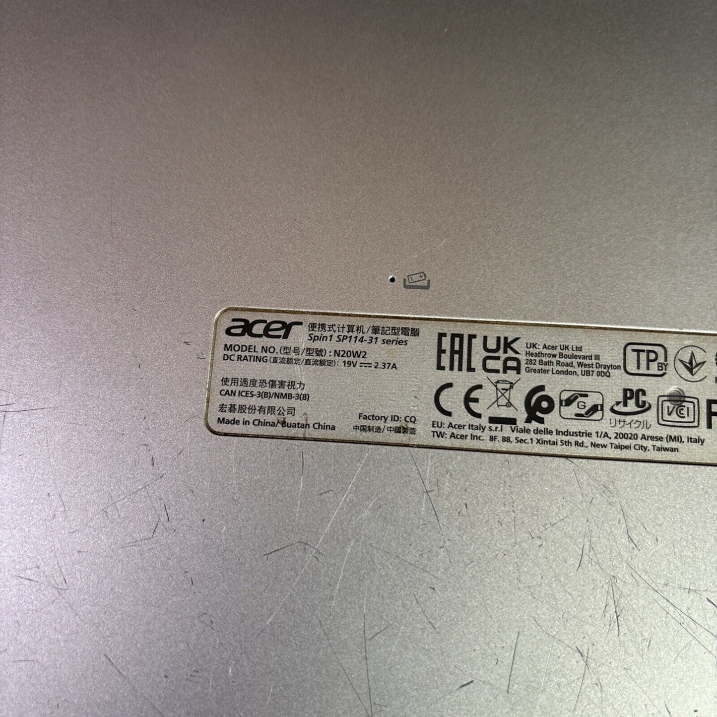 Acer Spin 1 2-in-1 Laptop SP114-31 Intel N4500 4gb RAM 128gb SSD Touchscreen