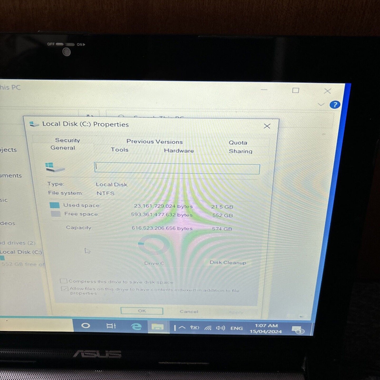 ASUS N53J Notebook Blu-ray Drive i7 Q740 4gb RAM 600gb HDD *No Battery*