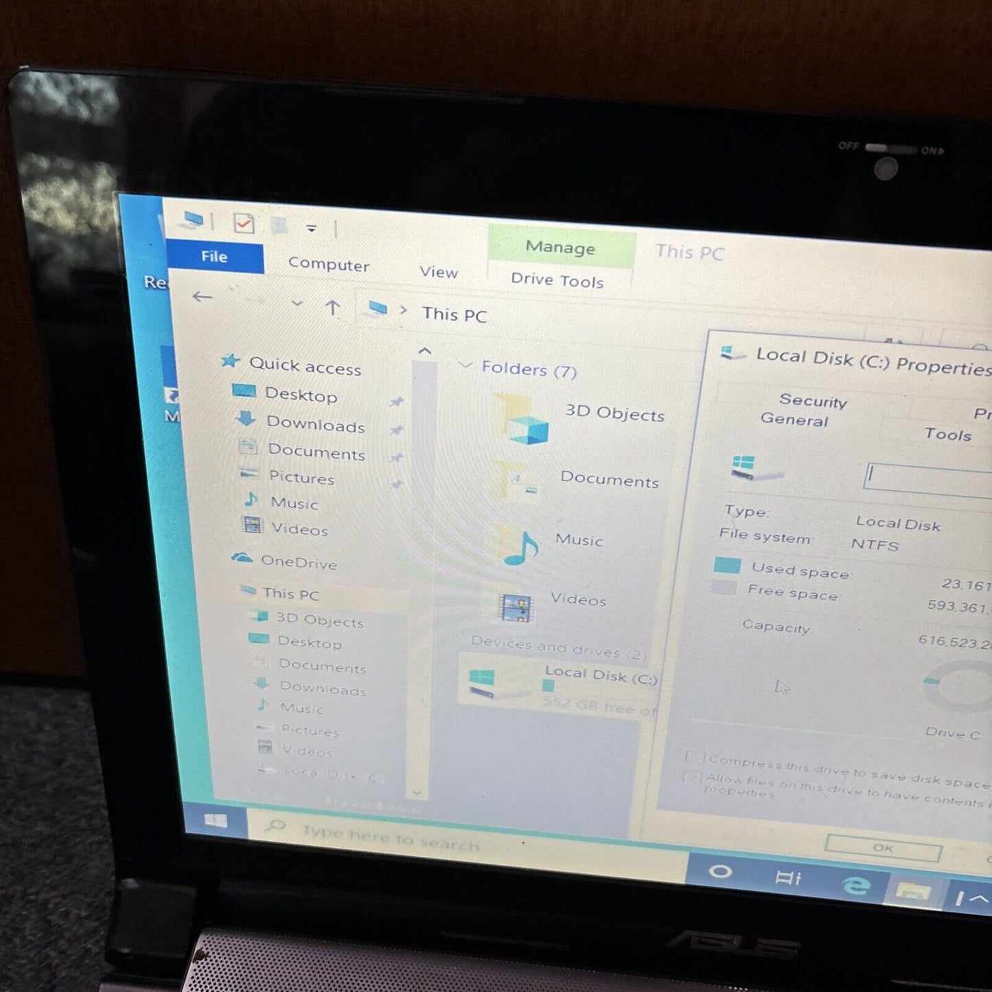 ASUS N53J Notebook Blu-ray Drive i7 Q740 4gb RAM 600gb HDD *No Battery*