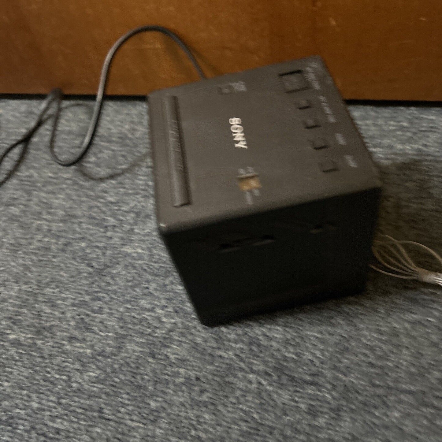 Sony ICF-C1 Alarm Clock Radio FM/AM Cube Black LCD Display