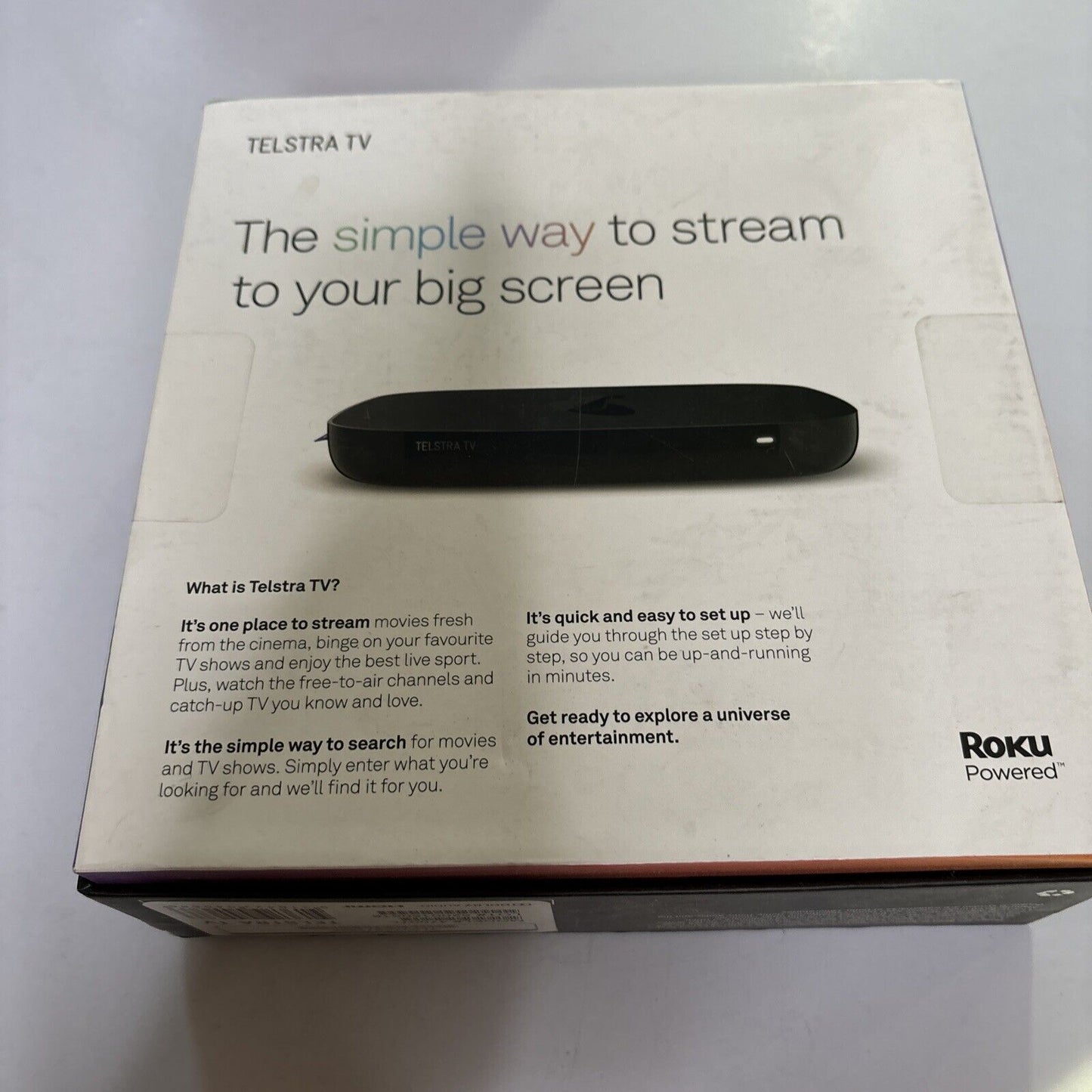 Roku Telstra TV2 4700TL 4K HDR Media Streaming Box - Black *NEW*