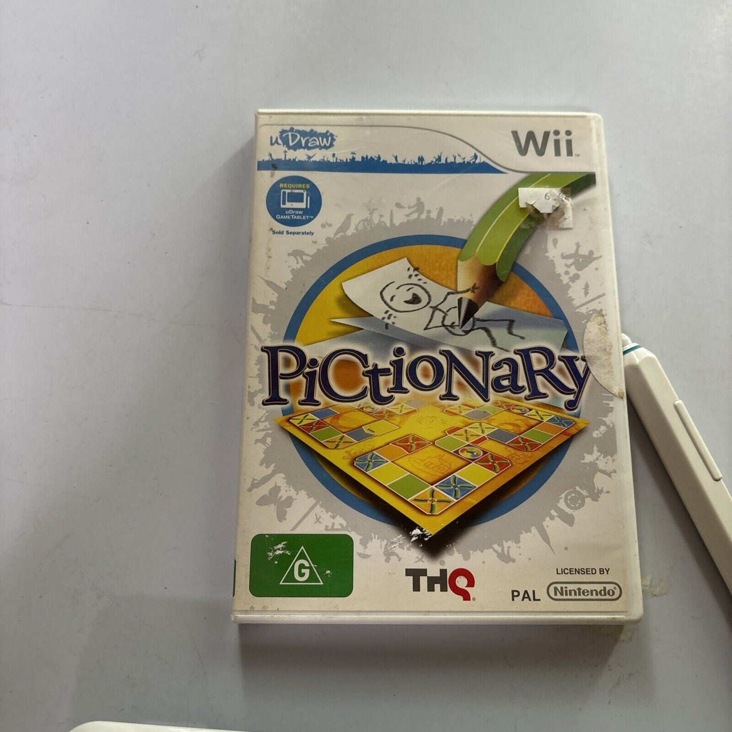 Pictionary & U Draw Game Tablet Nintendo Wii PAL